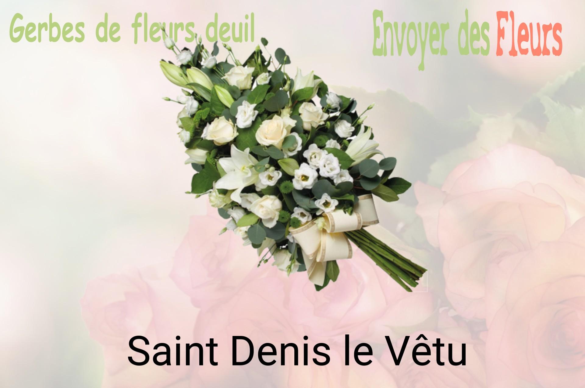 Gerbe de fleurs de deuil livrée à Saint-Denis-le-Vêtu
